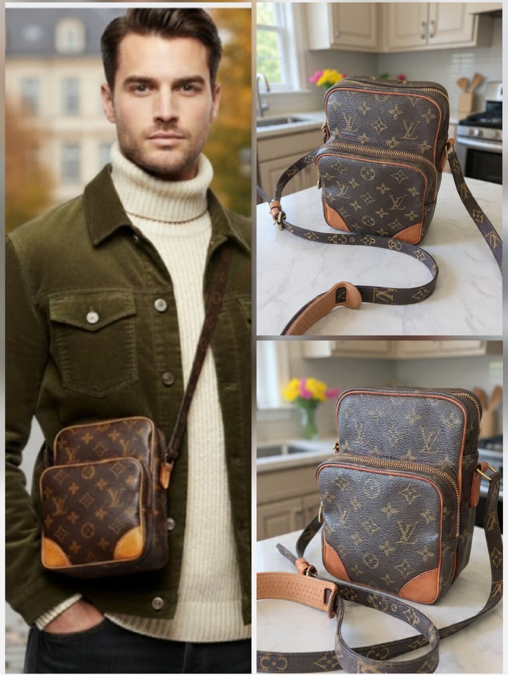 Louis Vuitton Amazon Vintage 2002 Monogram Crossbody Bag 💕